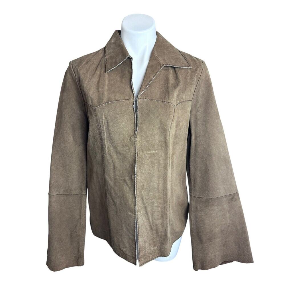 Vtg Faded Glory Jacket Sz Large Suede 1990s Western Y2K Boho Festival
